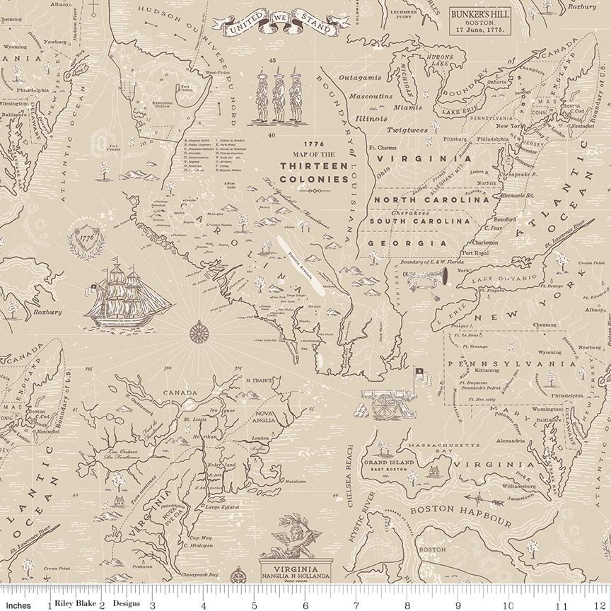 Colonial Map - Beige