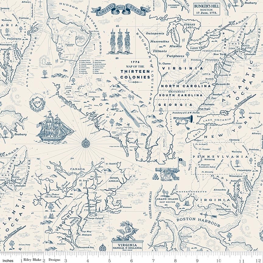 Colonial Map - Cream