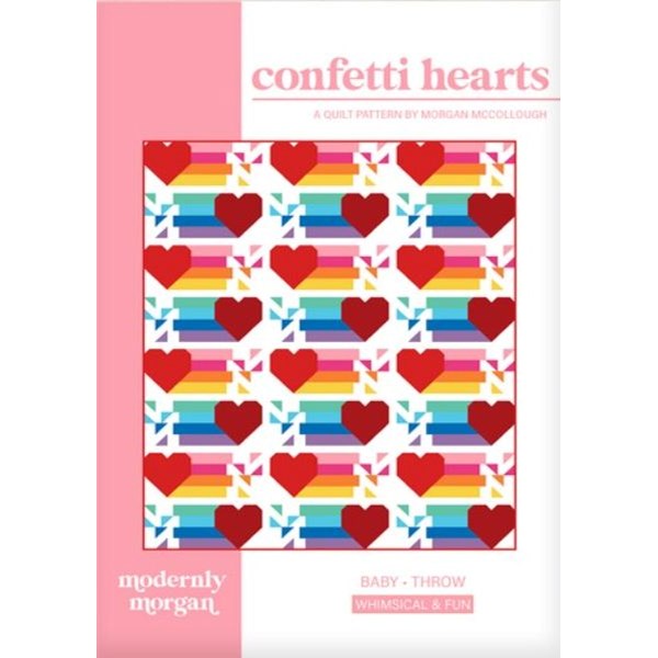 Confetti Hearts Quilt Pattern | Modernly Morgan