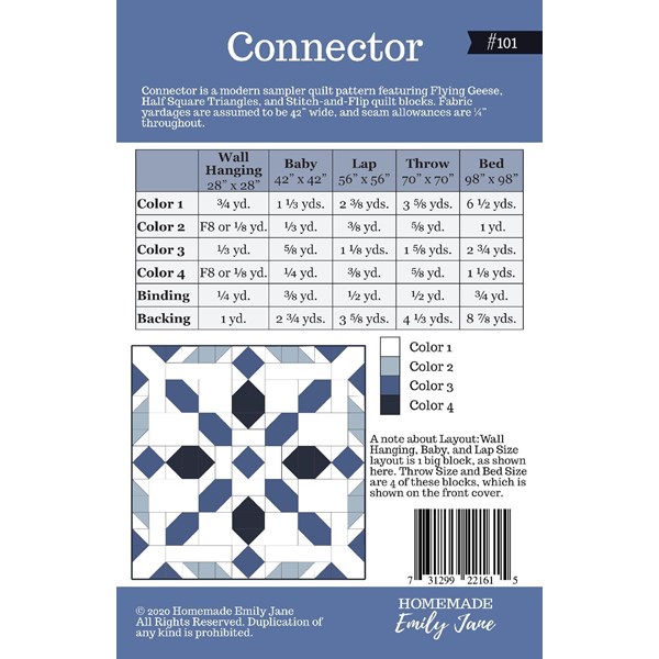 Connector Quilt Pattern | Homemade Emily Jane