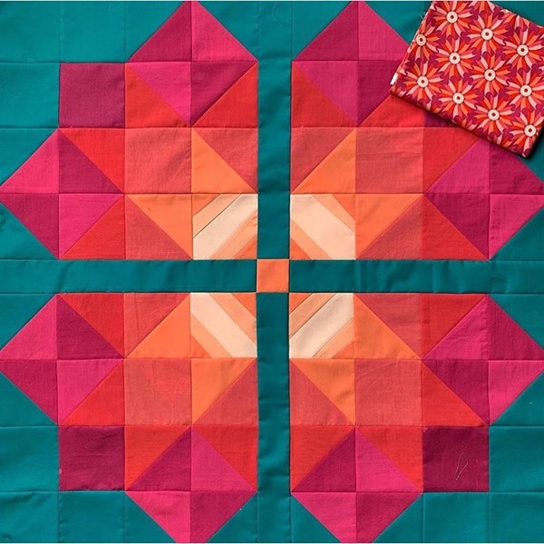 Coral Coreopsis Quilt kit