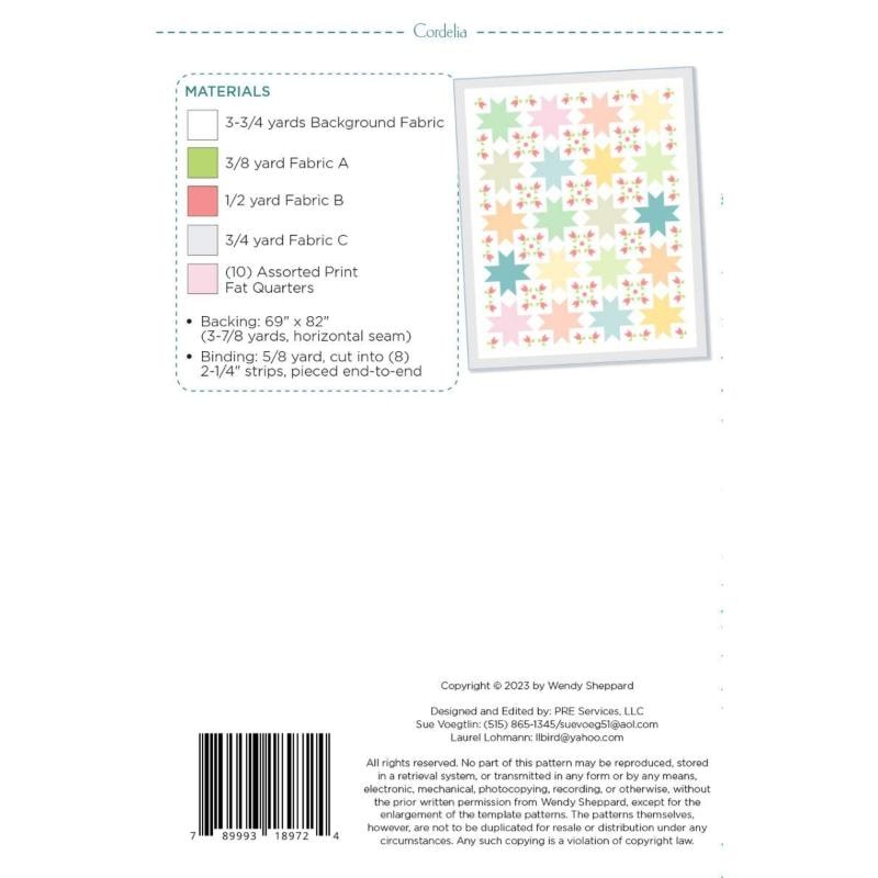 Cordelia Quilt Pattern | Wendy Sheppard
