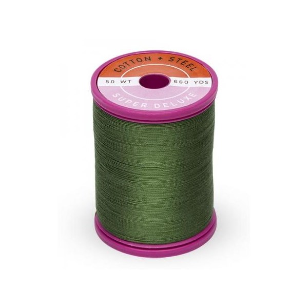 Cotton + Steel Thread 50wt | 600 Yards - Dk. Avocado