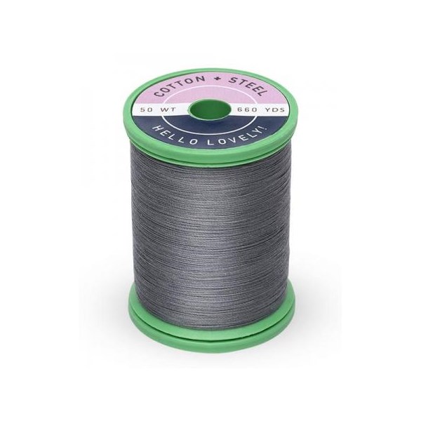 Cotton + Steel Thread 50wt | 600 Yards - Dark Nickel Gray