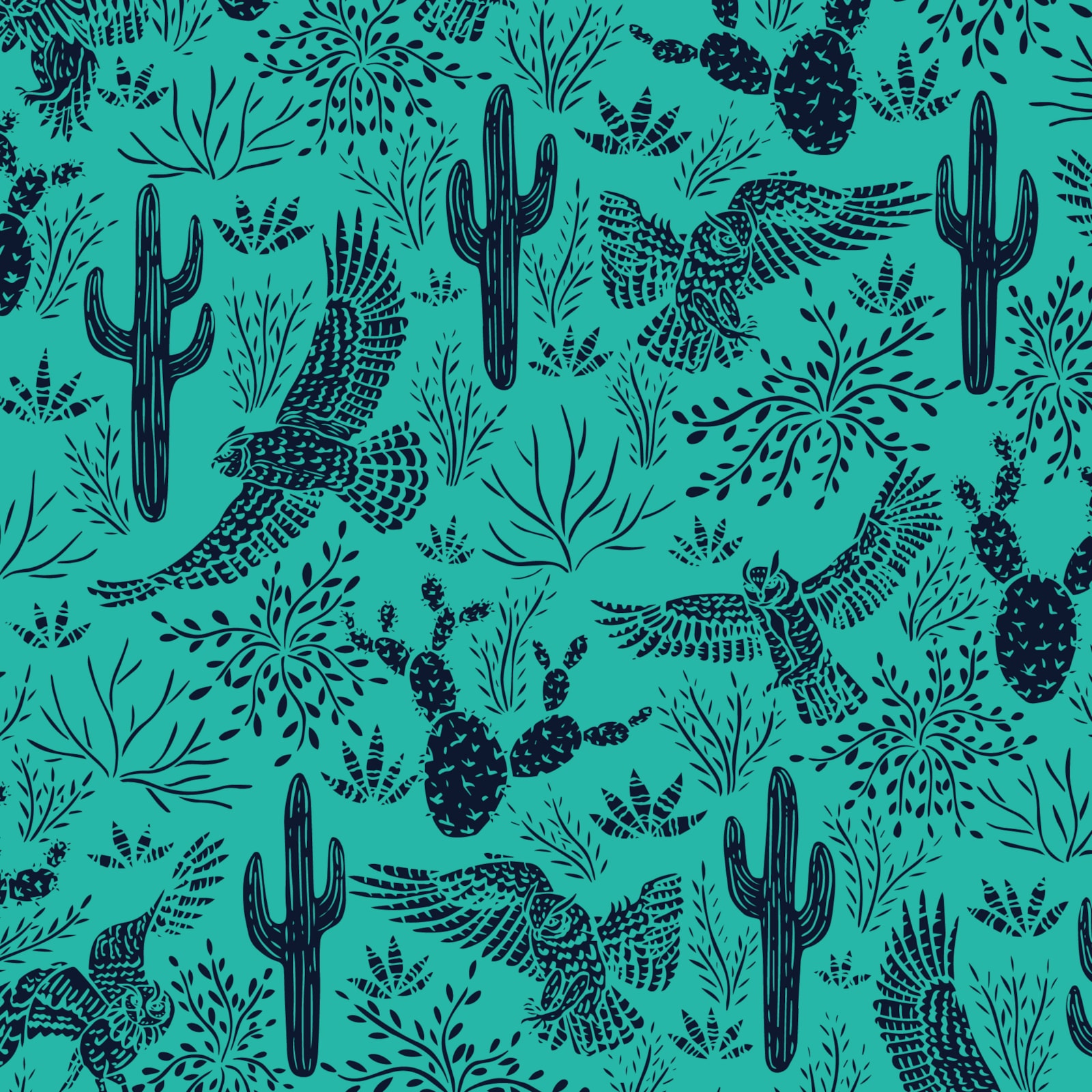 Courtship Dance - Tuquoise/Navy