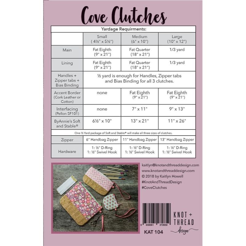 Cove Clutches Pattern | Knot + Thread Design