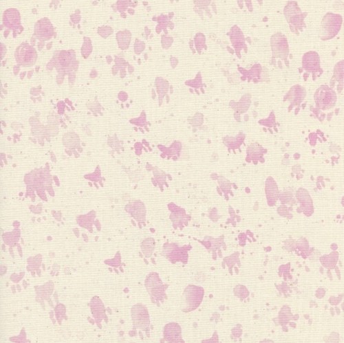 Coyote Tracks in Pink UNBLEACHED COTTON