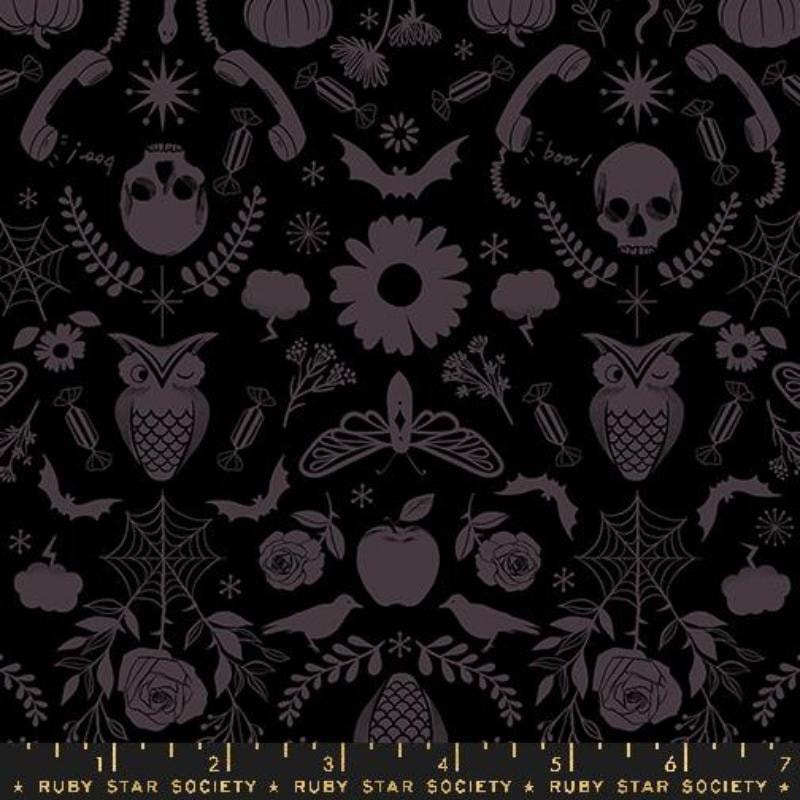 Creepy Damask - Black