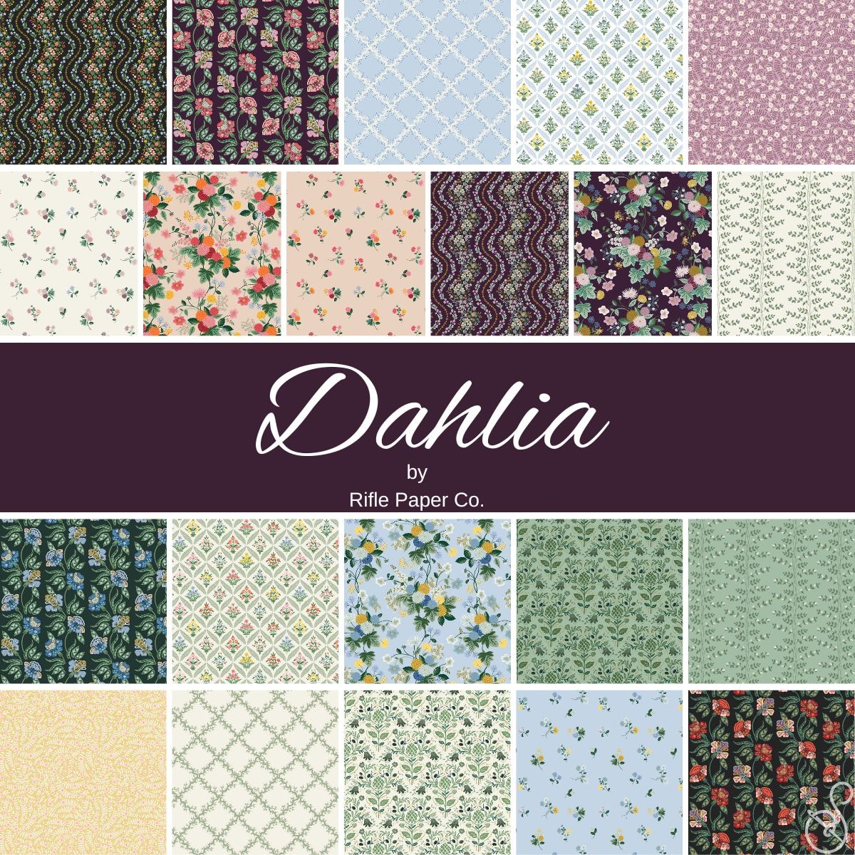 Dahlia Fat Quarter Bundle | Rifle Paper Co. | 21 FQs