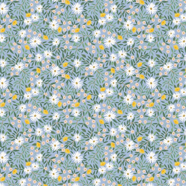 Daisy Fields - Blue Metallic