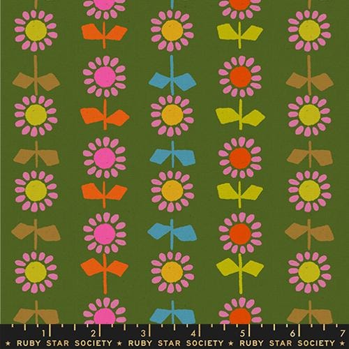 Daisy Stripe CANVAS - Sarah Green