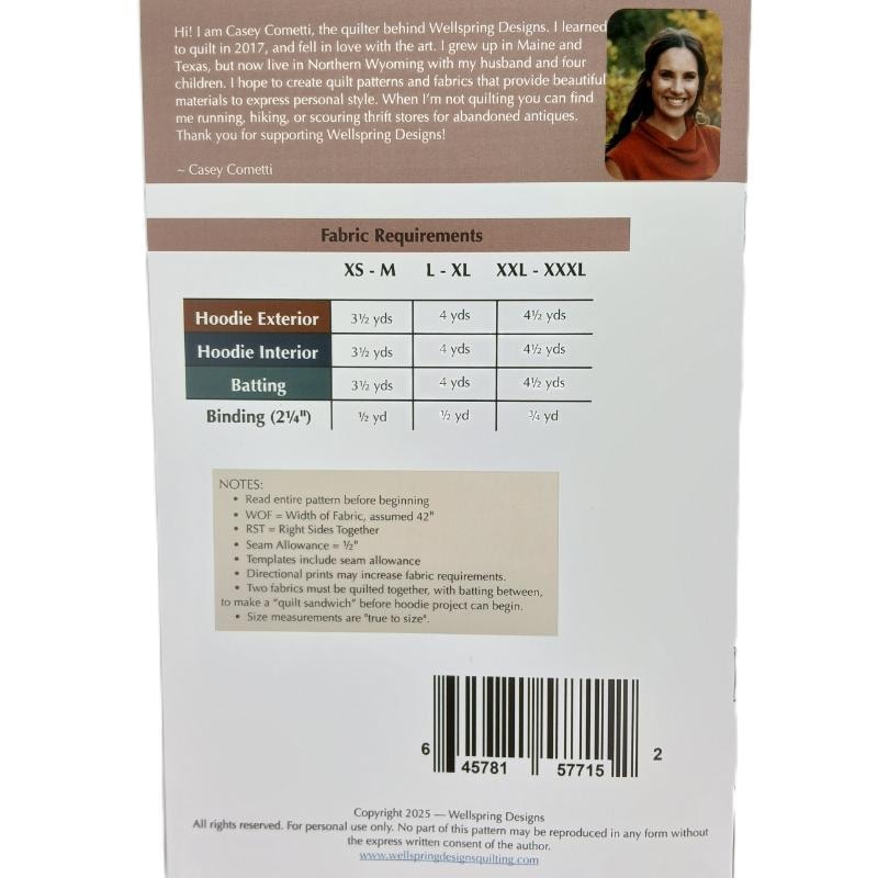 Dancing Daisies Quilted Hoodie Pattern | Casey Cometti