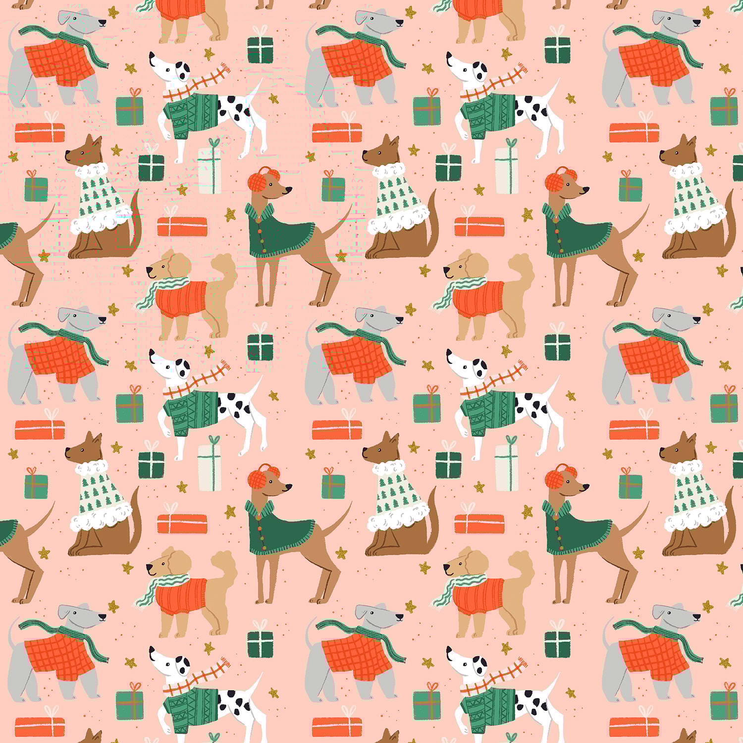 Dapper Dogs - Pink Metallic