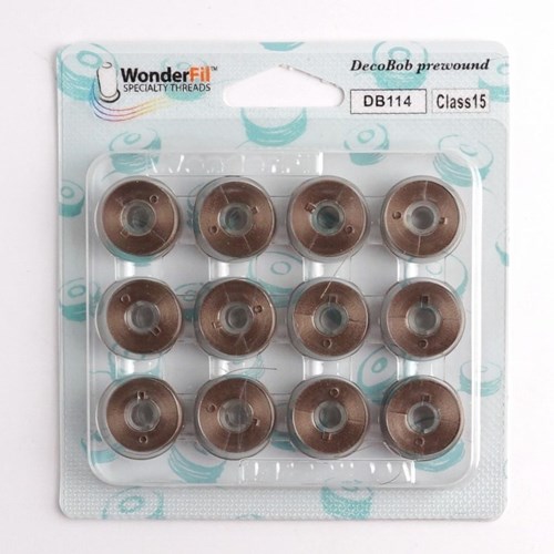 WonderFil DecoBob Prewound Class 15 Brown-Grey 114