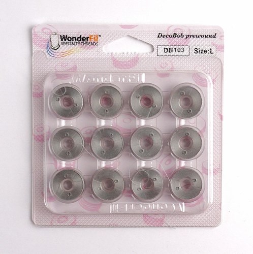 WonderFil DecoBob Prewound Size L Grey 103