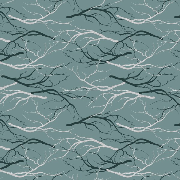 Dense Forest - Teal Metallic
