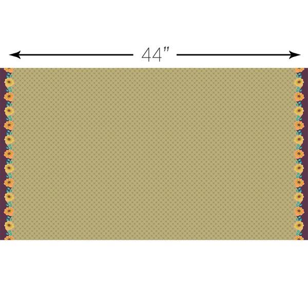 Diamond Floral Double Border - Sage