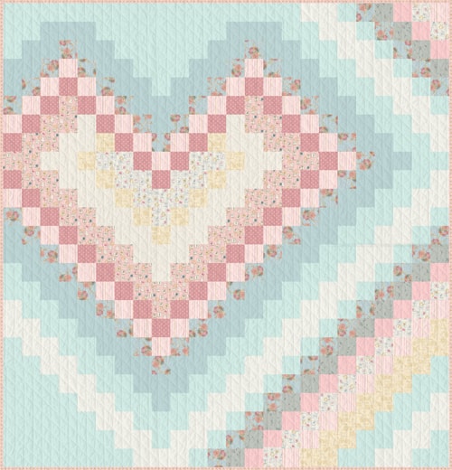 Digitally Printed Quilt Top - Yours Truly - 56"x58"