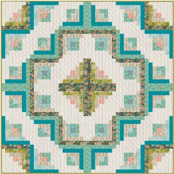 Digitally Printed Quilt Top - Pond Echoes - 87"x87"