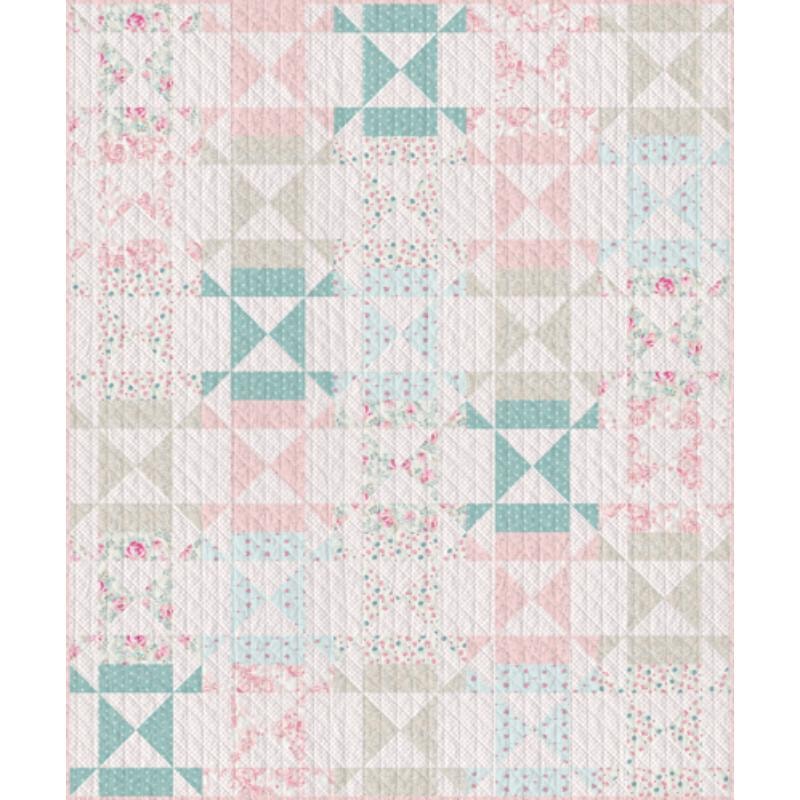 Digitally Printed Quilt Top - Faceted Romantica - 60"x66"