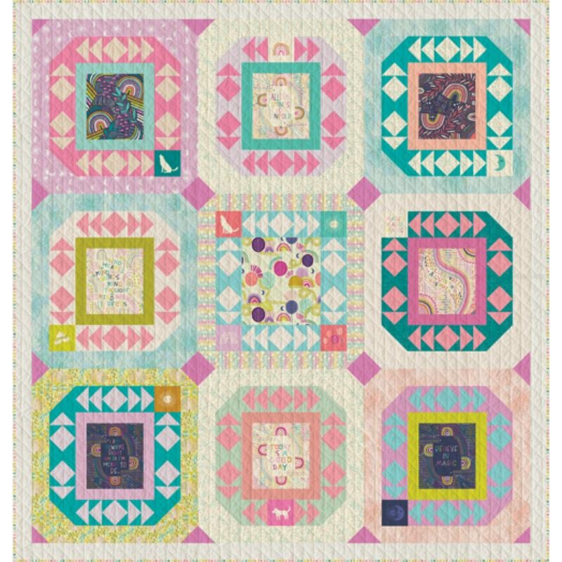 Digitally Printed Quilt Top - Today is a Good Day - 60"x60"