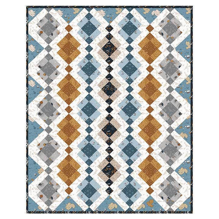 Digitally Printed Quilt Top - Kelly Quilt - 57"x71"