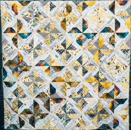 Digitally Printed Quilt Top - On the Wind - 36"x72"