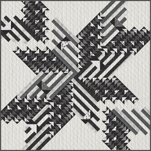 Digitally Printed Quilt Top - Crossink - 56"x56"