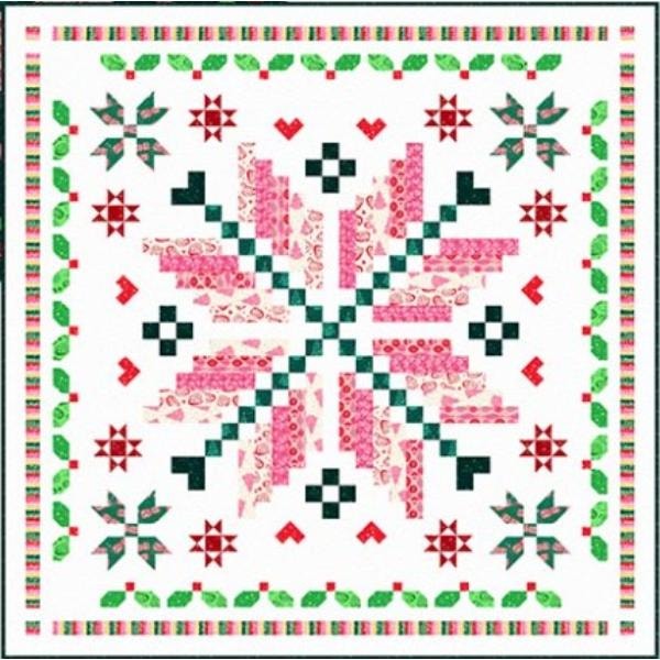 Digitally Printed Quilt Top - Winter Magic White - 78"x78"