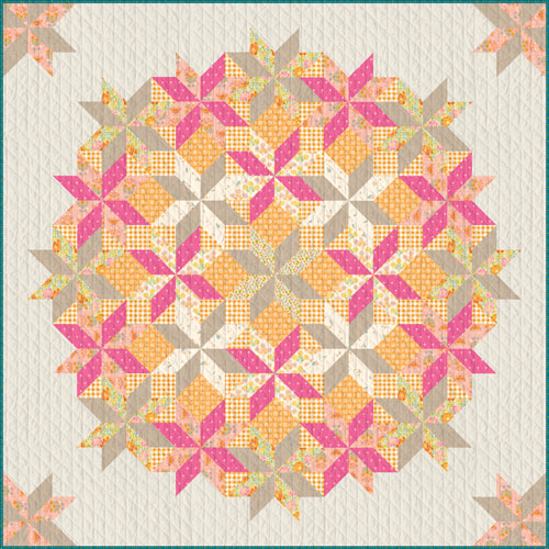 Digitally Printed Quilt Top - Primrose - 60"x60"