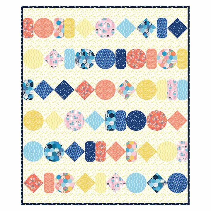 Digitally Printed Quilt Top - Beads - 64"x76"