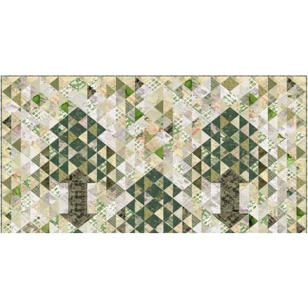 Digitally Printed Quilt Top - Dappled Pines - 36"x72"