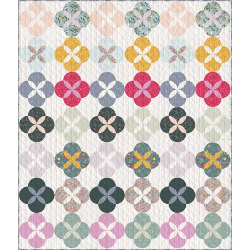 Digitally Printed Quilt Top - Buds & Petals - 60"x64"