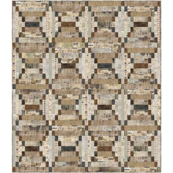 Digitally Printed Quilt Top - Weathered Quilt - 36"x72"