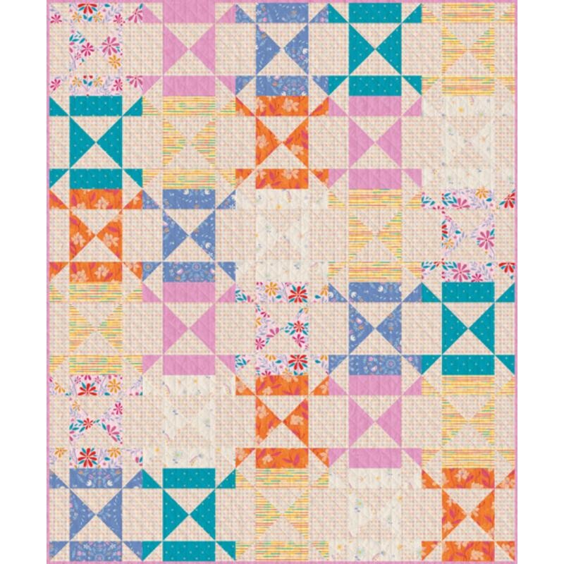 Digitally Printed Quilt Top - Faceted Artista - 58"x69"