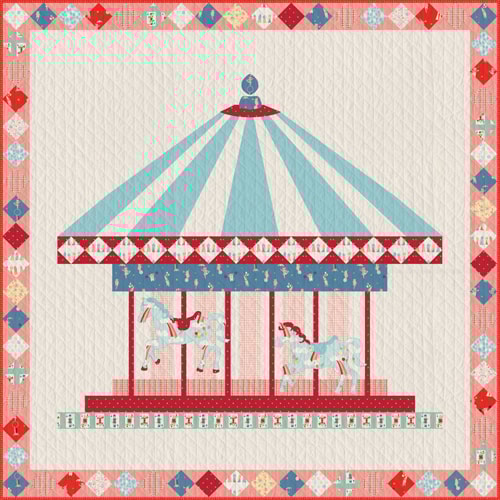 Digitally Printed Quilt Top - Funfair - 90"x90"