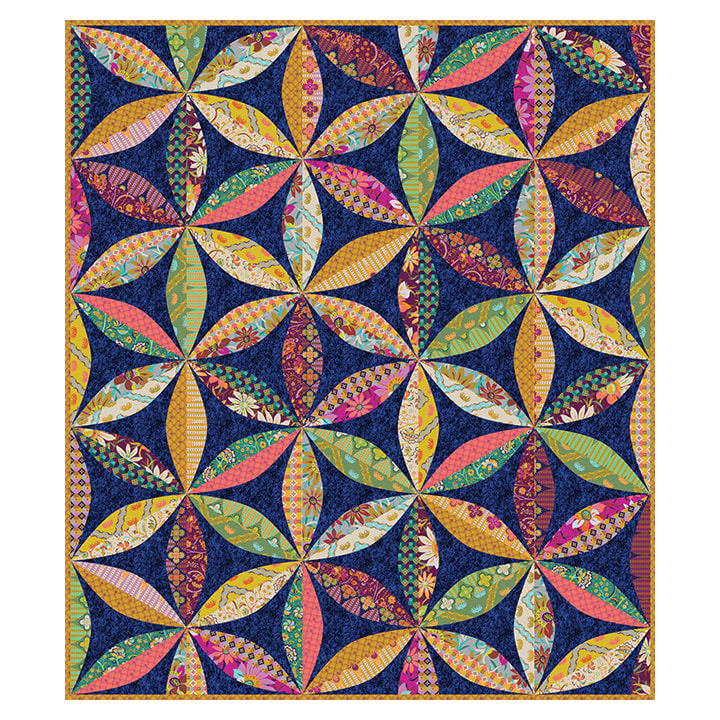 Digitally Printed Quilt Top - Avant Garden - 53"x61"