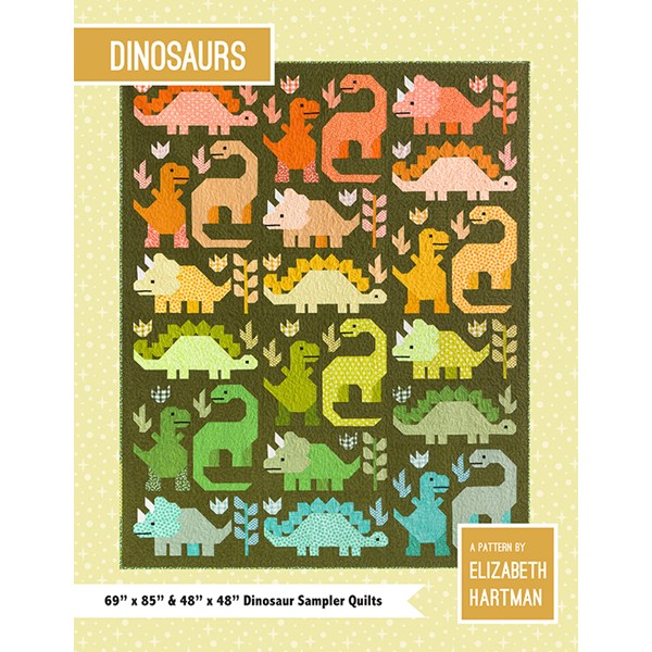 Dinosaurs Quilt Pattern by Elizabeth Hartman