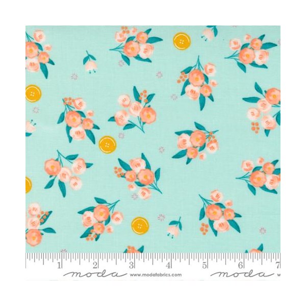 Ditsy Floral - Soft Aqua