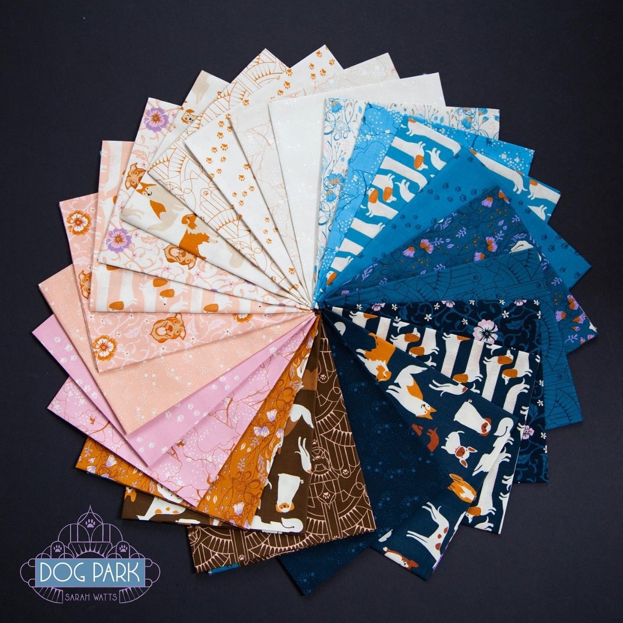 Dog Park Charm Pack | Sarah Watts | 42 PCs