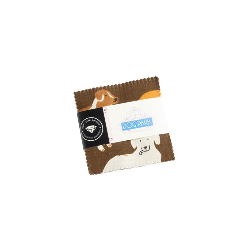 Dog Park Mini Charm Pack | Sarah Watts | 42- 2.5" Squares