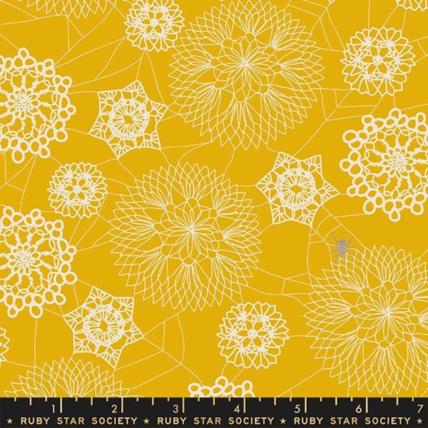Doily Spider Web - Goldenrod Metallic