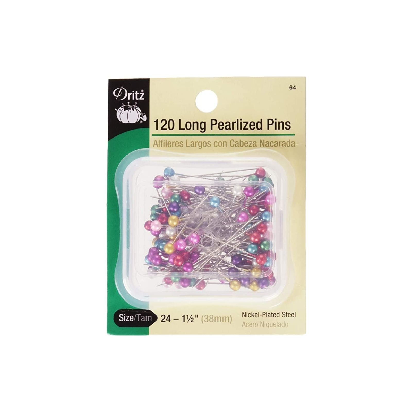 Dritz Pins 1.5in Long Pearlized 120 ct. | SKU: | Stash Fabrics