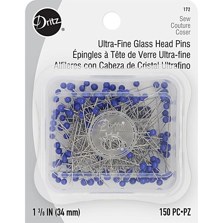 Dritz Ultra-Fine Glass Head Pins - 1-3/8" - 150 PC.