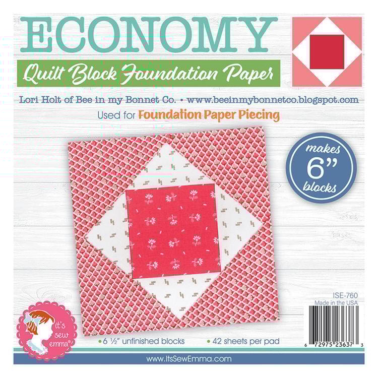 Economy Quilt Block Foundation Paper Pad - 6"