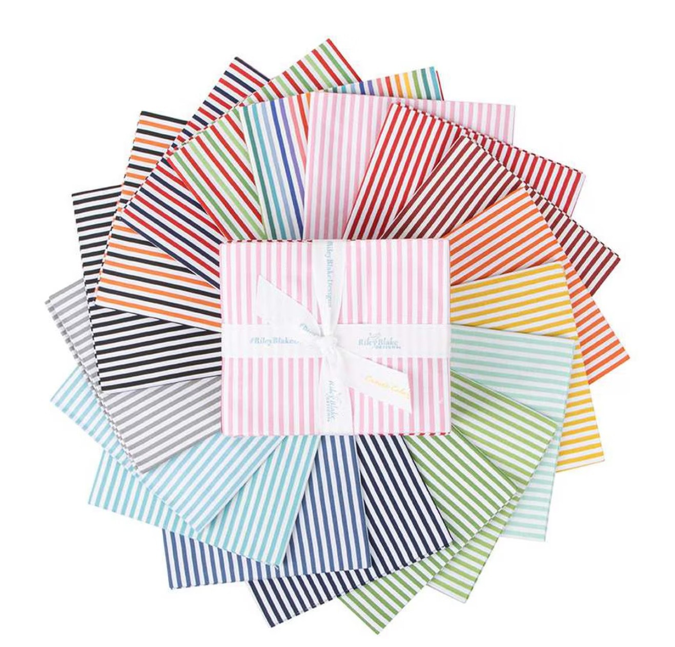 1/8" Stripe Fat Quarter Bundle | Riley Blake Designs | 18 FQs