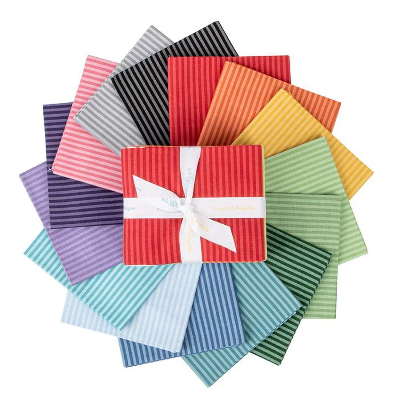 1/8" Tonal Stripe Fat Quarter Bundle | Riley Blake Designs | 15 FQs