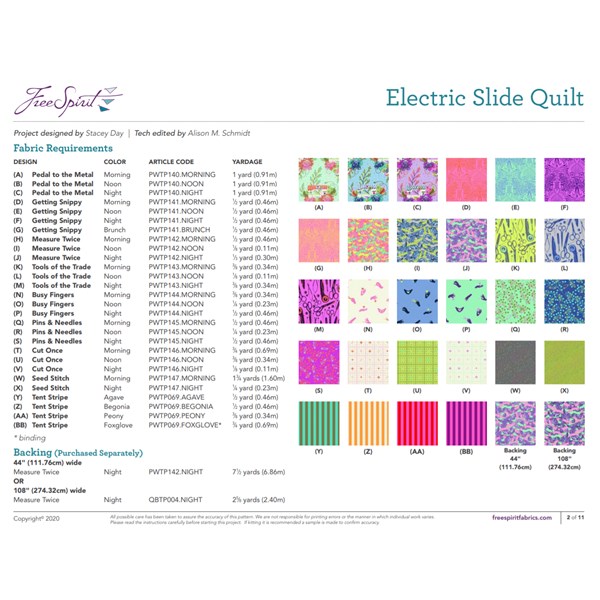 Electric Slide Quilt Kit
