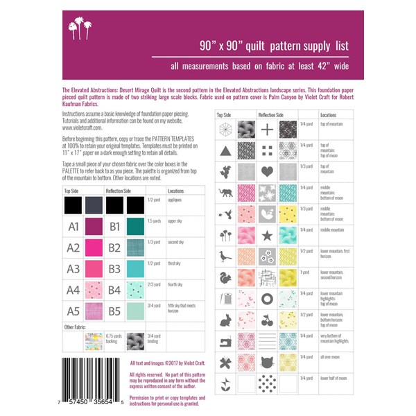 Elevated Abstractions: Desert Mirage Quilt Pattern by Violet Craft