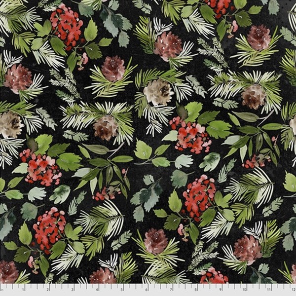 Evergreen Floral - Black